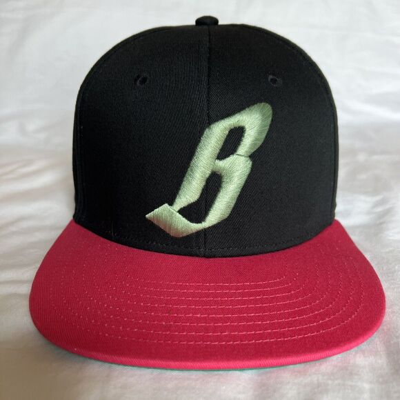 BILLIONAIRE BOYS CLUB New Era B Logo Embroidered Fitted Hat Black Pink - Picture 2 of 10